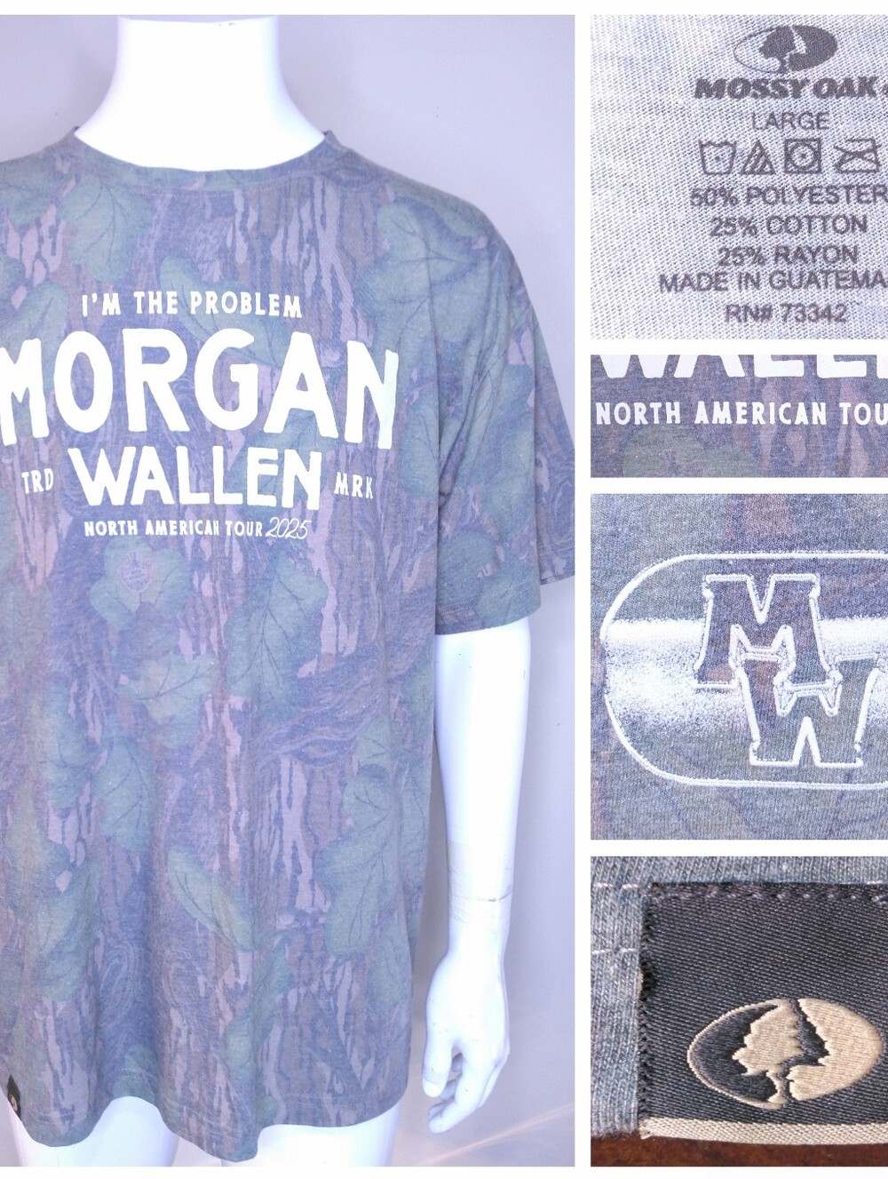 MORGAN WALLEN T Shirt LARGE I'm The Problem Tour LIMITED EDITION Graphic Tee SS